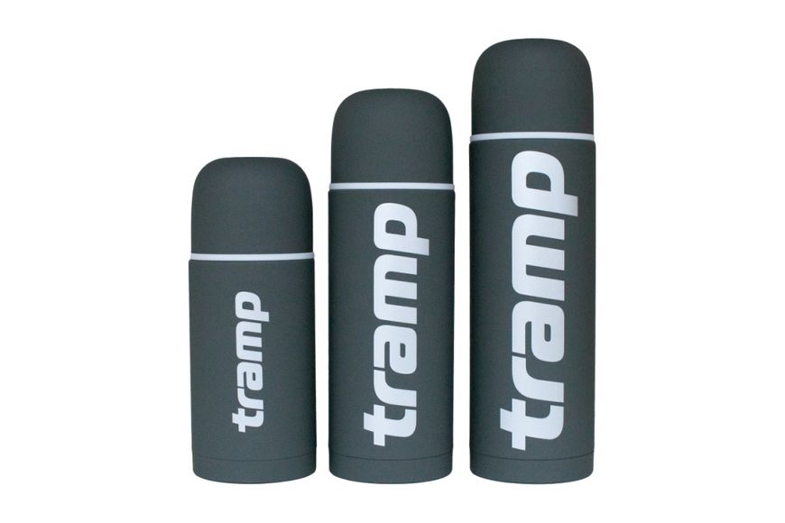 Термос Tramp Soft Touch 1,2 л сірий TRC-110-khaki фото