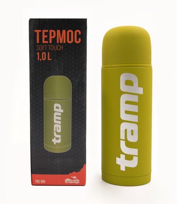 Термос TRAMP Soft Touch 1 л Желтый TRC-109-khaki фото